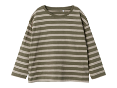 Name It dusty olive/pure cashmere striped top